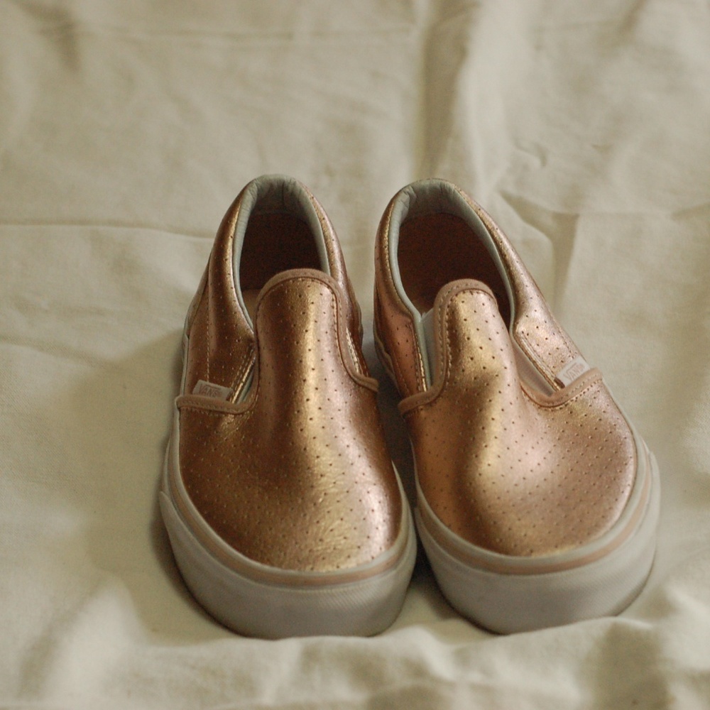 VANS Pink Metallic Kids Sneakers Size US 3.5 Youth